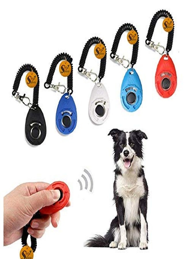 Sage Square Dog Training Clicker with Wrist Strap - Big Button Clicker for Effective Behavioral Training, Perfect for Dogs, Cats, Birds - Color May Vary, for Effective Behavioral Training (Pack of 3) - Image 3